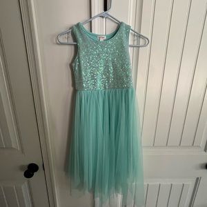 Girls sequin tulle dress size Medium (big girls)